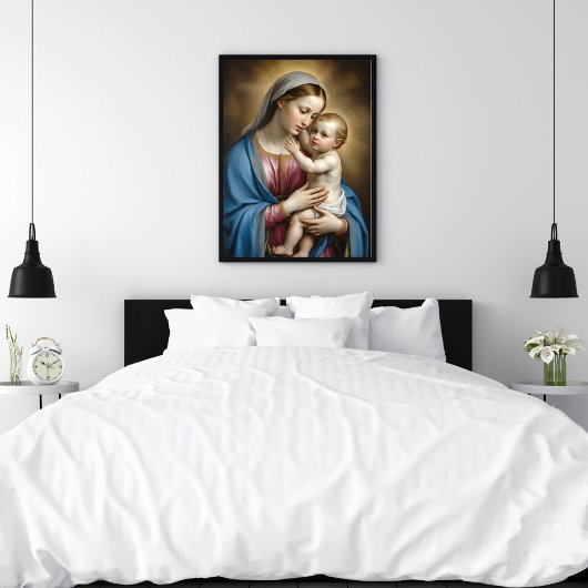 Maria en het kindje Jezus Poster