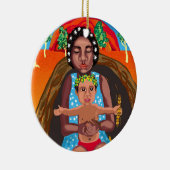 Maria en Jezus - Australische geboorte Keramisch Ornament (Rechts)