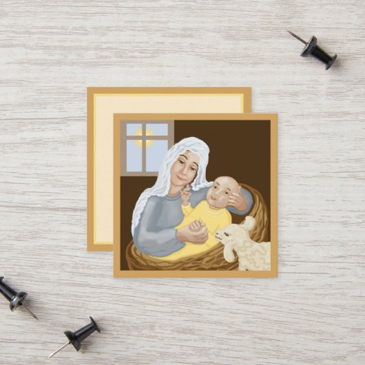 Maria en Jezus Contactkaartje (Voorkant / Achterkant in situ)