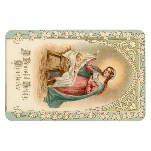  Maria en Jezus hebben een flexibele kerstmagneet Magneet (Horizontaal)