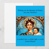 Maria en Jezus Kerstmis kunst en citaat Feestdagenkaart (Voorkant / Achterkant)