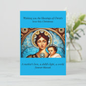 Maria en Jezus Kerstmis kunst en citaat Feestdagenkaart (Staand voorkant)