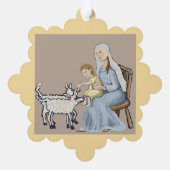 Maria en Jezus Ornament Kaart (Achterkant)