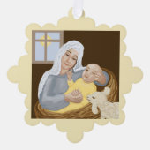 Maria en Jezus Ornament Kaart (Voorkant)