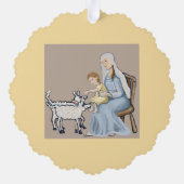 Maria en Jezus Ornament Kaart (Achterkant)