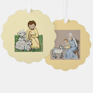 Maria en Jezus Ornament Kaart