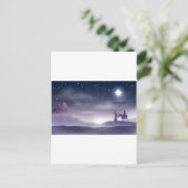 Maria en Jozef Kerstmisillustratie Feestdagenkaart (Staand voorkant)