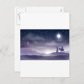 Maria en Jozef Kerstmisillustratie Feestdagenkaart (Voorkant / Achterkant)