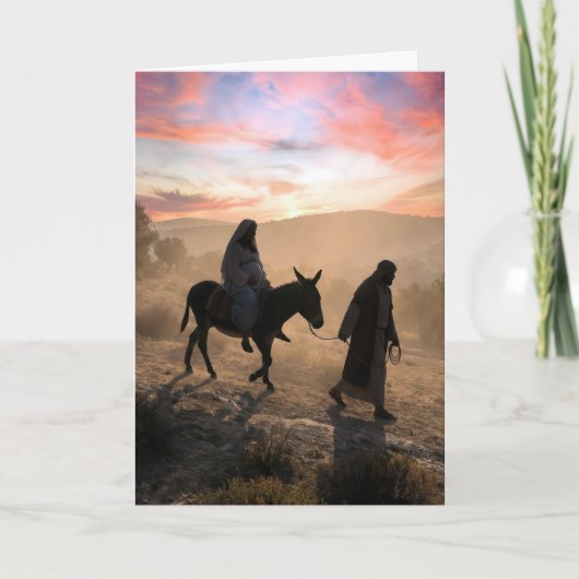 Maria en Jozef reizen naar Bethlehem Kaart (Voorkant)
