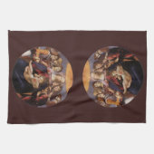 Maria en Kind met engelen van Sandro Botticelli Theedoek (Horizontaal)