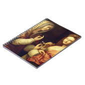 Maria en Martha (olieverf op paneel) Notitieboek (Linkerzijde)