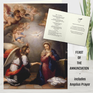 Maria-feest van de annunciatie Religieus Kaart