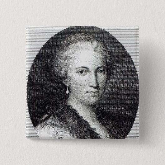 Maria Gaetana Agnesi Vierkante Button 5,1 Cm (Voorkant)