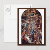 Maria Gloria met Archangel Gabriel en St. Eusebi Briefkaart (Voorkant / Achterkant)