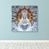 Maria - Goud en IJs 2 Canvas Afdruk (Insitu (Houten vloer))