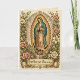 Maria Guadalupe Katholieke Gebedsbloemen Bedankkaart