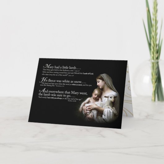 Maria had een Lam-Kaart Feestdagen Kaart (Voorkant)