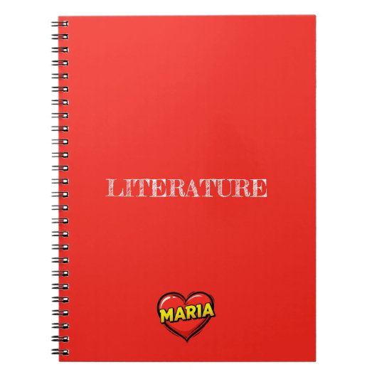 Maria Hart Rood Notitieboek (Voorkant)