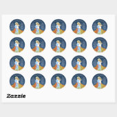 Maria, Help van Christenen Ronde Sticker (Vel)