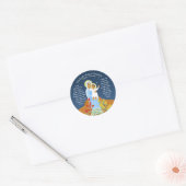 Maria, Help van Christenen Ronde Sticker (Envelop)
