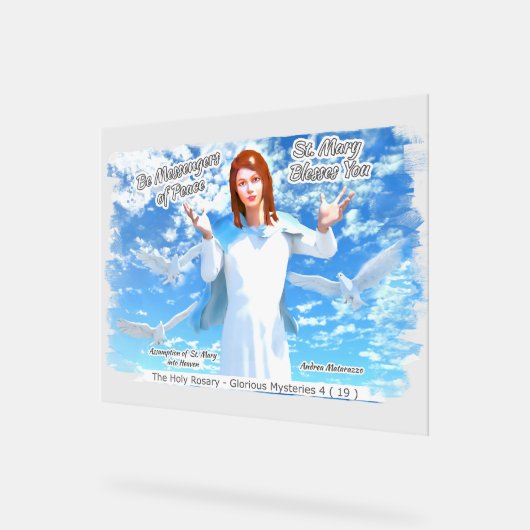 Maria-Hemelvaart naar de hemel 2 Acryl Bord (Hoek)