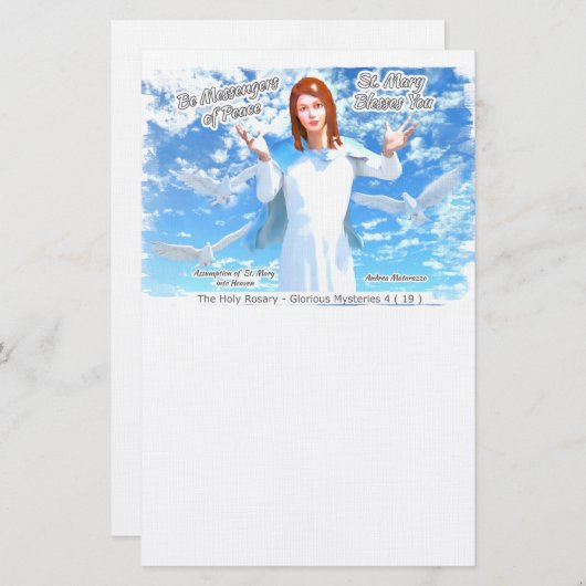 Maria-Hemelvaart naar de hemel 2 Briefpapier (Voorkant / Achterkant)