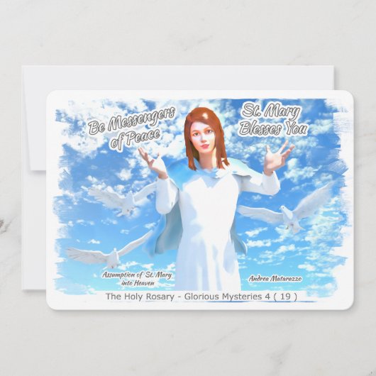 Maria-Hemelvaart naar de hemel 2 Feestdagenkaart (Voorkant)