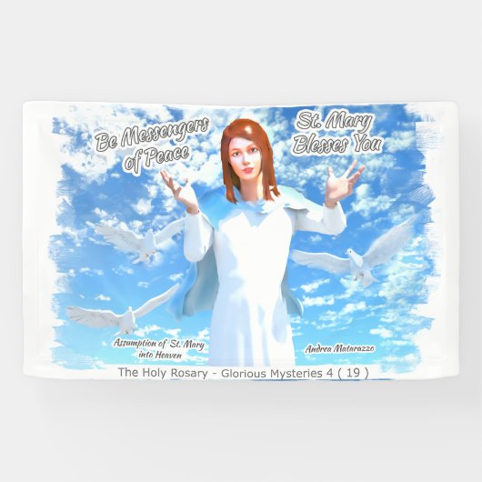Maria-Hemelvaart naar de hemel 2 Spandoek (Horizontaal)