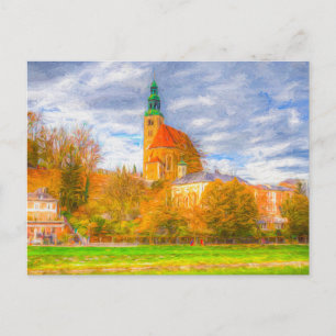 Maria Himmelfahrt Cathedral Salzburg Art Feestdagenkaart