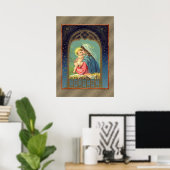 Maria houdt het kindje Jezus vast Poster (Thuiskantoor)