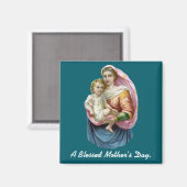 Maria houdt Jezus Moederdag magneet (Voorkant / Achterkant)