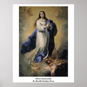 Maria Immaculata door Murillo Esteban Perez Poster