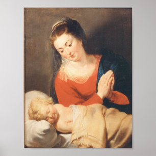 Maria in Aanbod Voor Het Slapende Poster