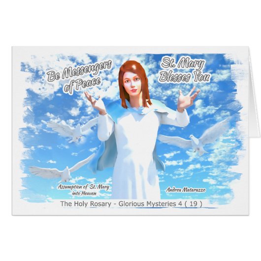 Maria in de hemel 2 Kaart (Voorkant Horizontaal)