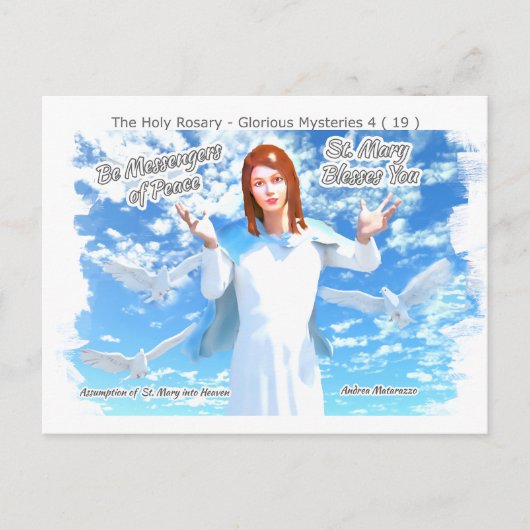 Maria in de hemel briefkaart (Voorkant)