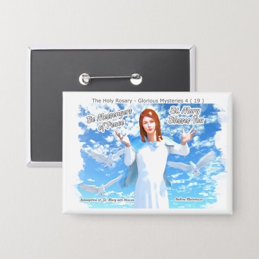 Maria in de hemel button (Voorkant / Achterkant)