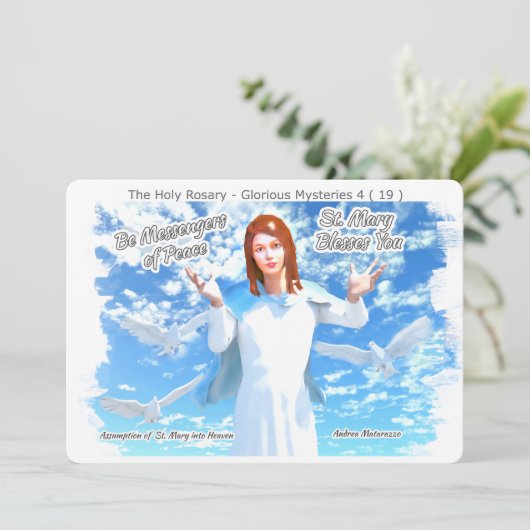 Maria in de hemel kaart (Staand voorkant)