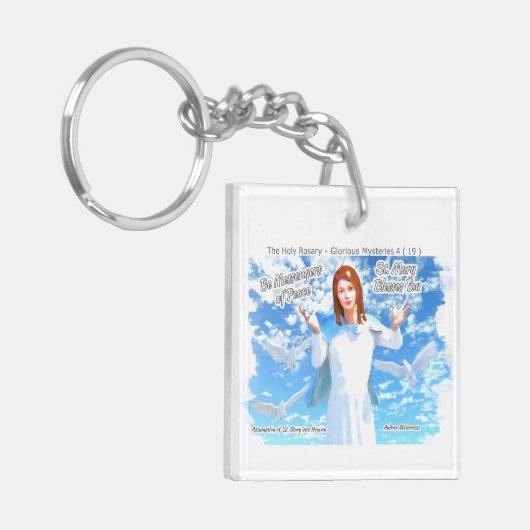 Maria in de hemel sleutelhanger (Voorkant Links)