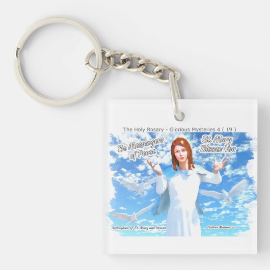 Maria in de hemel sleutelhanger (Voorkant)