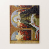 Maria in de rozentuin (Albert Edelfelt) Legpuzzel (Verticaal)