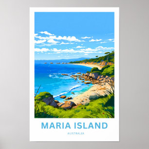 Maria Island Australië Reisprint Poster
