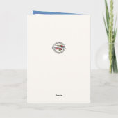 Maria Jezus Bloemenschriftuur Blauw Goud Kaart (Achterkant)