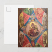 Maria, Jezus en engelen Briefkaart (Voorkant / Achterkant)
