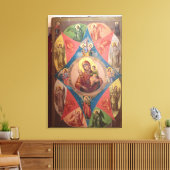 Maria, Jezus en engelen Canvas Afdruk (Insitu (Woonkamer))
