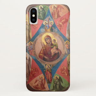 Maria, Jezus en engelen iPhone X Hoesje