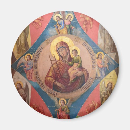 Maria, Jezus en engelen Magneet (Voorkant)