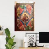 Maria, Jezus en engelen Poster (Thuiskantoor)
