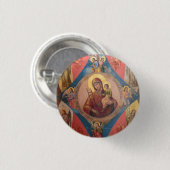 Maria, Jezus en engelen Ronde Button 3,2 Cm (Voorkant /achterkant)