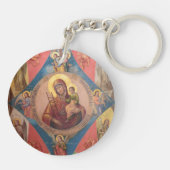 Maria, Jezus en engelen Sleutelhanger (Achterkant)