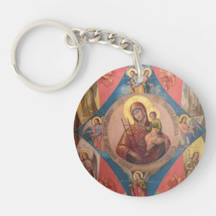 Maria, Jezus en engelen Sleutelhanger